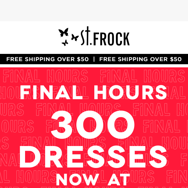 LAST CHANCE to shop $49 dresses 👗