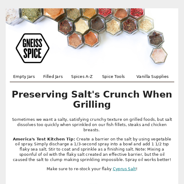 Preserving Salt's Crunch