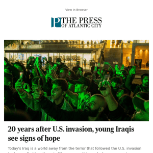 20 years after U.S. invasion, young Iraqis see signs of hope