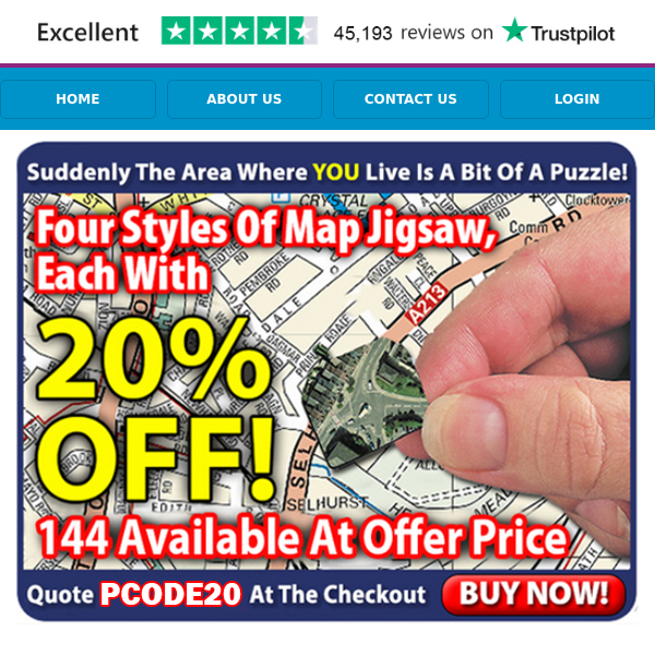 LAST CHANCE! A Jigsaw Of Where You Live! 20% Off!