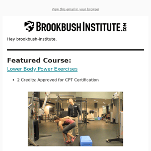 Featured Course: Lower Body Power Exercises