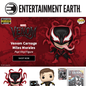 Grab the New Exclusive Venom Carnage Miles Morales Pop! Vinyl Now!