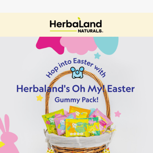 🌷🐰🍬 Hop into Easter with Herbaland's Oh My! Easter Gummy Pack! 🍬🐰🌷