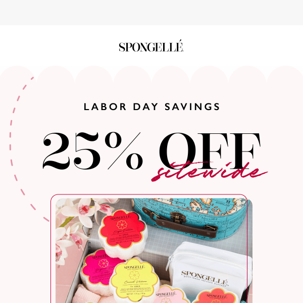 25% off sitewide + free travel case