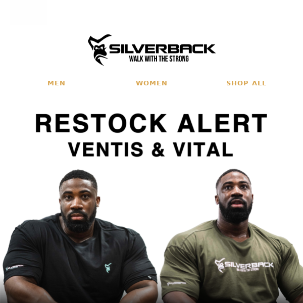 RESTOCK ALERT: Ventis & Vital