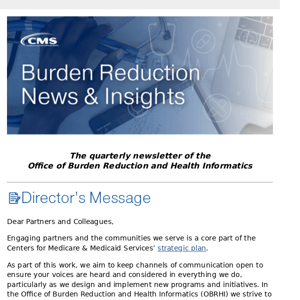 CMS Burden Reduction News & Insights - May 2023 Newsletter