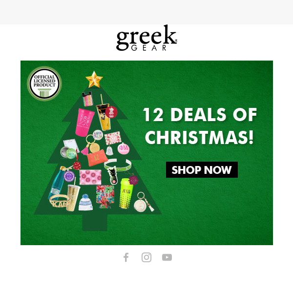 The 12 Deals of Christmas - Greekgear Style🎄