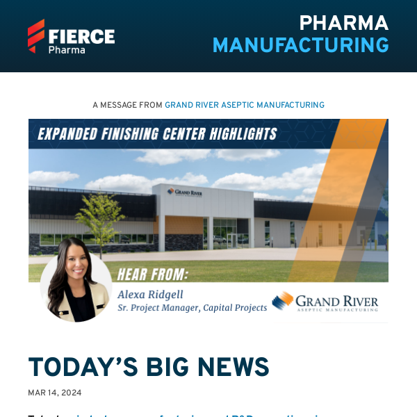 | 03.14.24 | Takeda winds down Austrian site, plots 190 layoffs; Charles River inks new gene therapy production pact