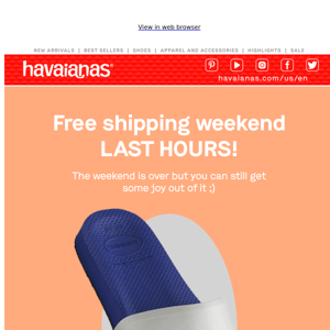 HURRY! Free shipping offer is about to expire!