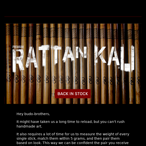 🚨 Rattan Kali Back In Stock!