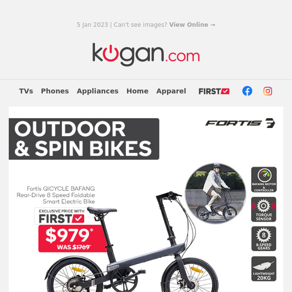 Kogan best sale exercise bikes