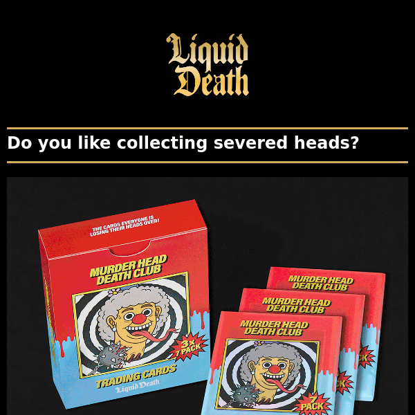 Murder Head Death Club Trading Cards