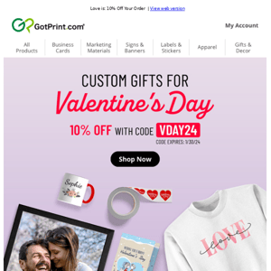 Valentine's Day Savings