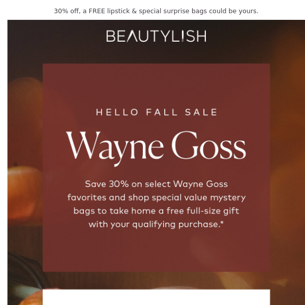 Need a reason to shop Wayne Goss this weekend?