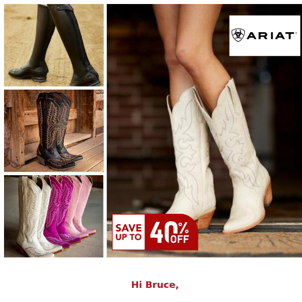 DONT MISS OUT ON THIS ARIAT BOOT SALE!