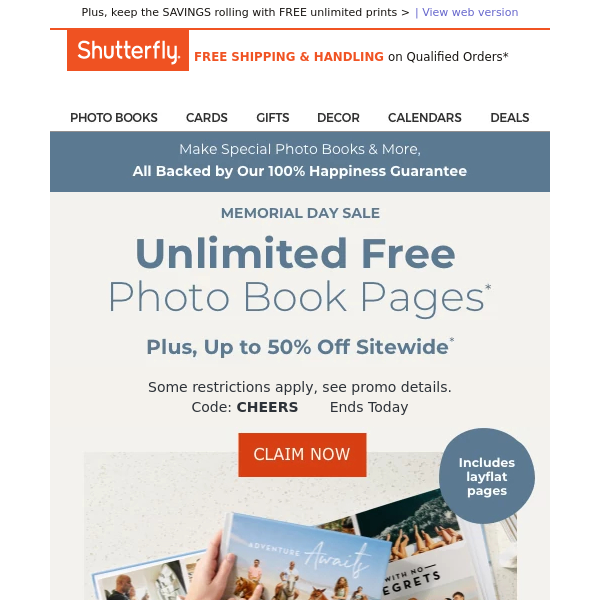 Our treat ⭐: please enjoy UNLIMITED FREE photo book pages + HUGE SAVINGS on everything else