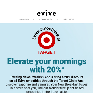 🌅 Elevate Your Mornings with 20% Off Evive Smoothies at Target✨🥤
