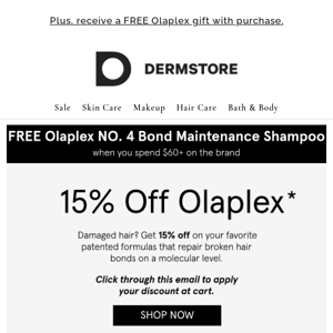 Get 15% Off Olaplex — Email Exclusive