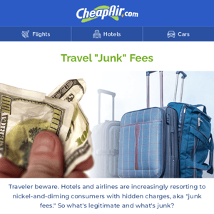 Watch out for "Junk Fees"