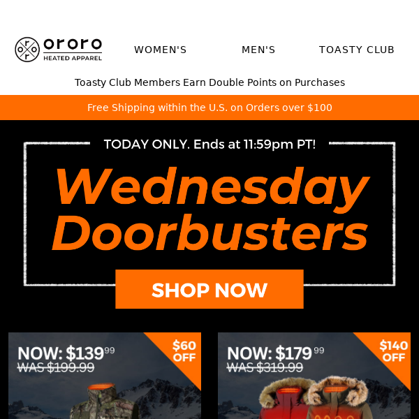 Wednesday Doorbusters (today only!)