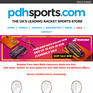 👉Hurry! Limited stock! Babolat tennis clearance offers!