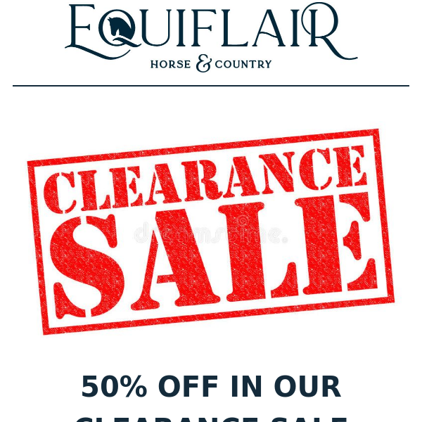 50% OFF CLEARANCE NOW LIVE!!