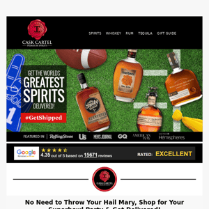 The BIG Game is Coming Up & These Spirits Are a Touchdown! 🏈🥃 | GET DELIVERED 🚚 📦 🚪