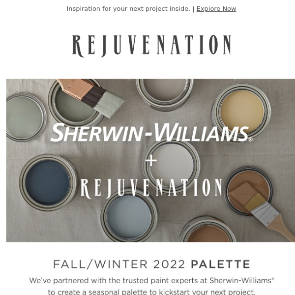 Sherwin-Williams x Rejuvenation: Our new fall palette is here