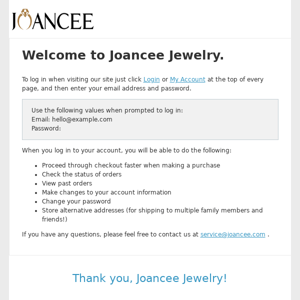 Welcome, Joancee !