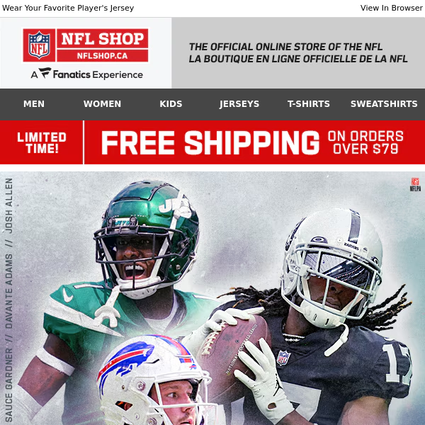 Jersey Up! Expand Your Roster With Free Shipping