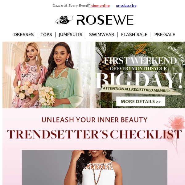 TRENDSETTER\'S CHECKLIST: Be the first to shop our new clothing line！