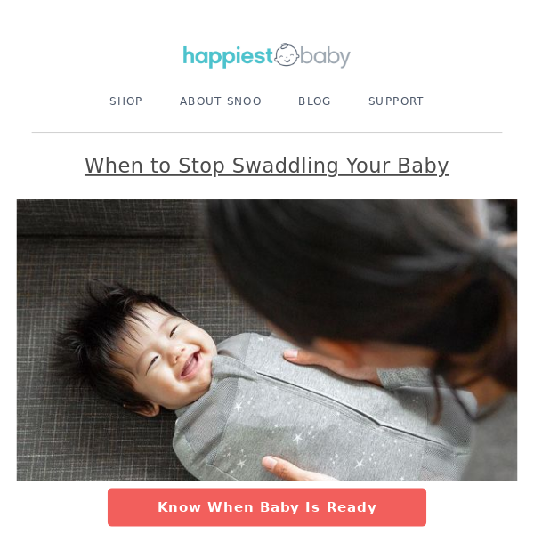 When to Stop Swaddling Your Baby