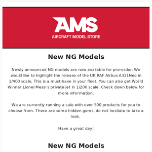 New NG Models Releases! ✈