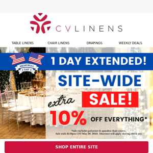 Extended! Site-Wide Sale Ends Tonight.