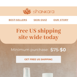 Get free US shipping today!