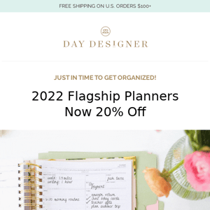 2022 Flagship Planners: 20% OFF!