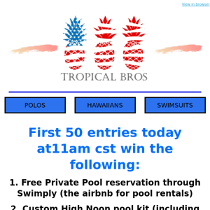 **Free Private Pool Party Giveaway**