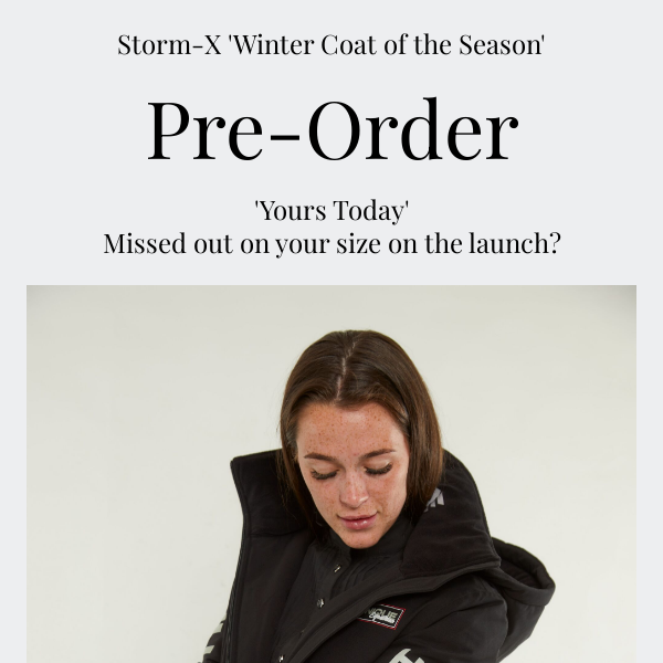 Storm X Pre-Orders Now Open for Navy & Black Sold Out Coats.💥