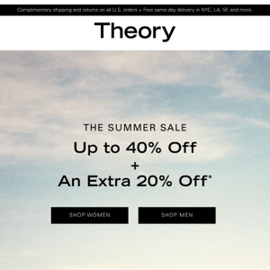 Summer Sale: Up to 40% Off + An Extra 20% Off Markdowns