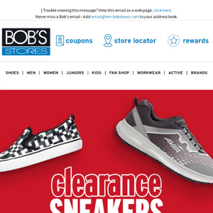 👟Clearance Sneakers Under $30 👟 - Bob's Stores