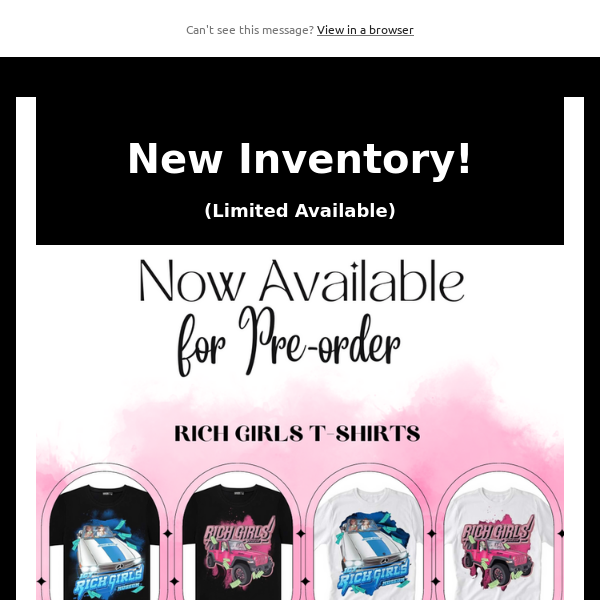 New Inventory!  🤑 Rich Girls