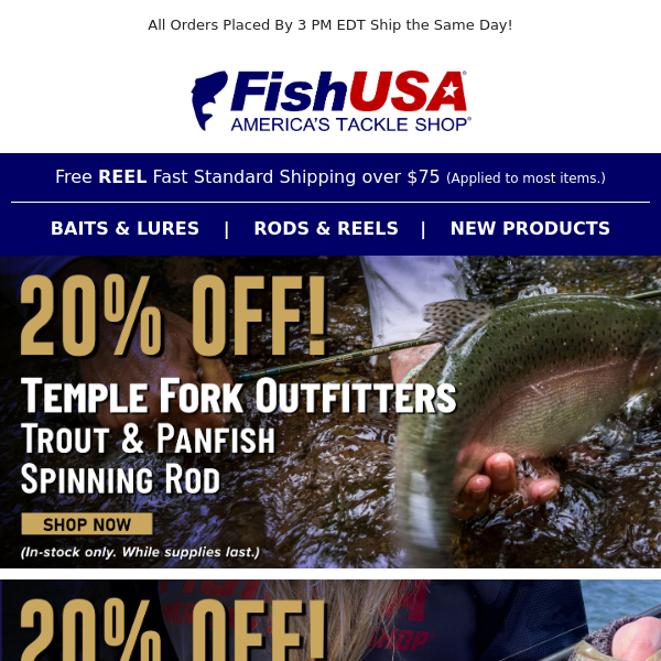 20% Off Customer Favorite Rods Starts Now! - Fish USA