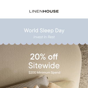 Celebrate #WorldSleepDay: 20% off SITEWIDE 😴😘