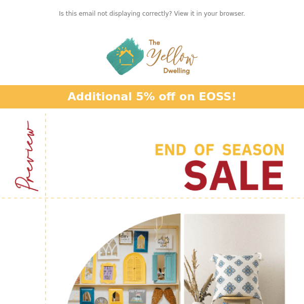 Additional 5% off on End of Season Sale!