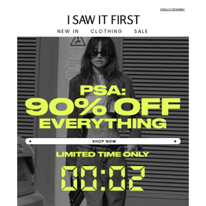 ACT FAST 🚨 90% OFF INSIDE 🚨