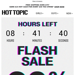 Hours left for 30% OFF sitewide 😱