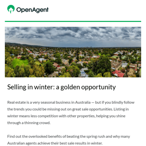 Selling in winter: a golden opportunity