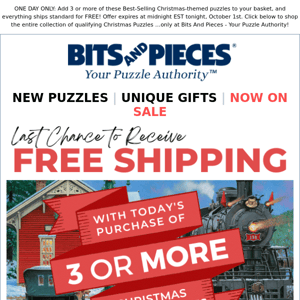 Shop Qualifying Puzzles = Get FREE SHIPPING