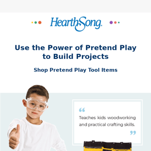 Little builders will love pretend play