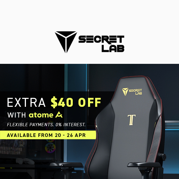 Take $40 OFF when you checkout with Atome
